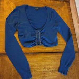 Express Navy Crop Sweater